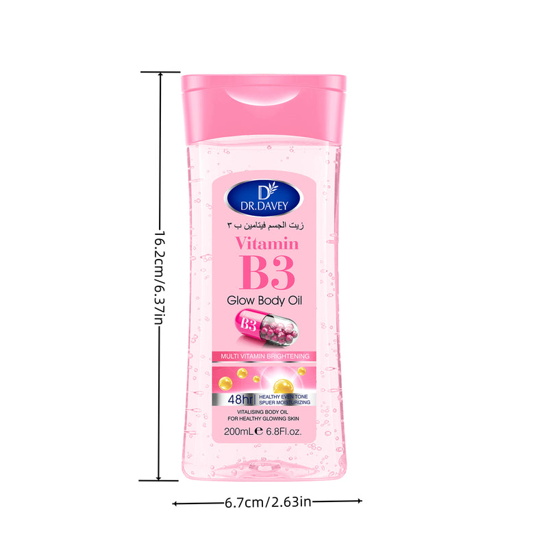 💋 Óleo Corporal Iluminador com Vitamina B3 — Nutrição, brilho e toque sedoso para a tua pele