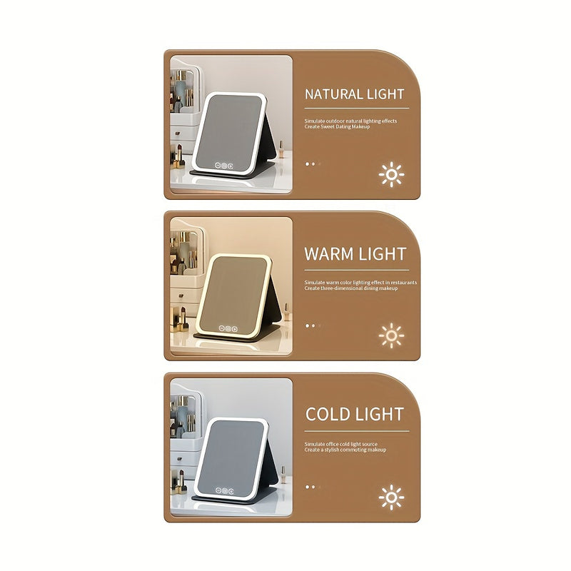 💋 Espelho de Maquilhagem com Luz LED — Brilho perfeito em cada detalhe