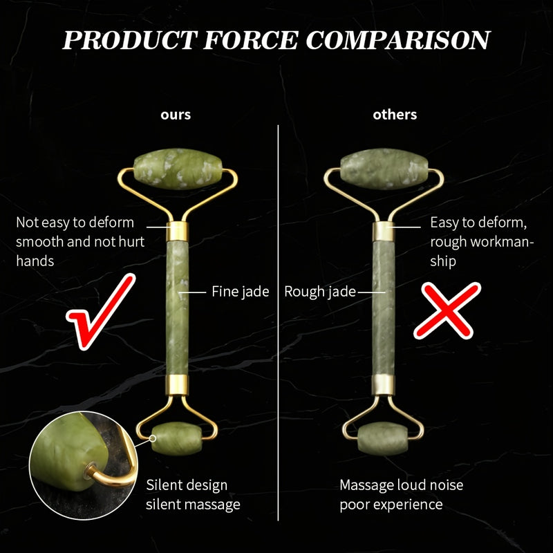 💋 Kit de Massagem Facial Jade Roller & Gua Sha — Beleza que flui naturalmente