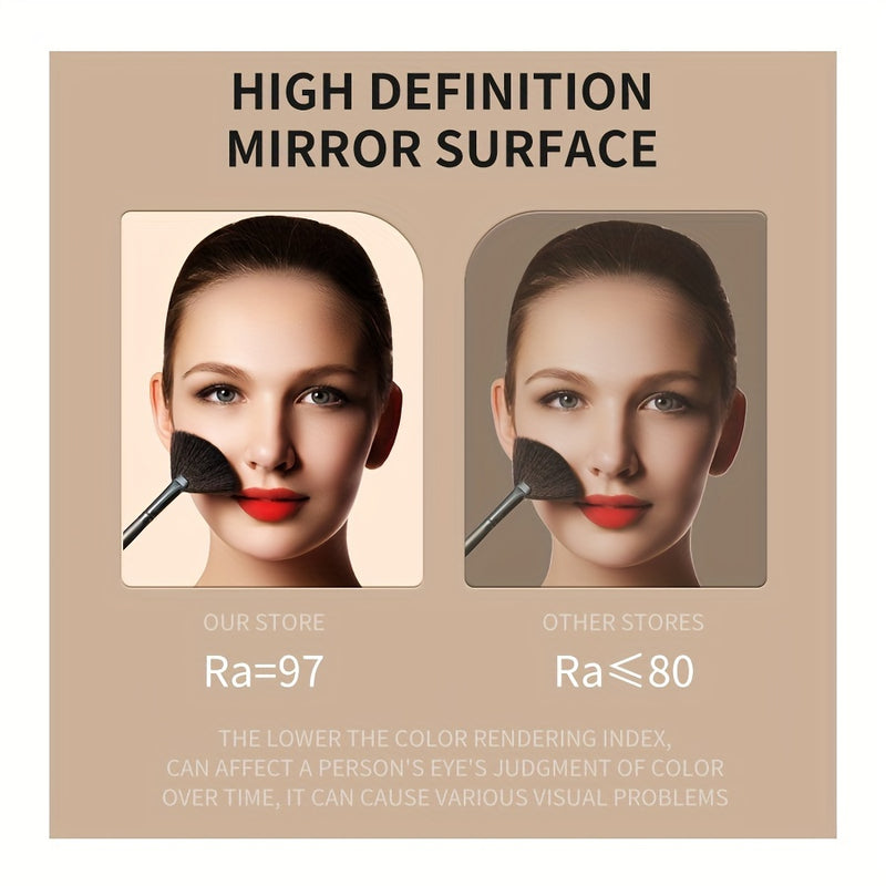 💋 Espelho de Maquilhagem com Luz LED — Brilho perfeito em cada detalhe