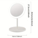 💋 Espelho de Maquilhagem LED Recarregável — Brilho que revela o teu melhor ângulo