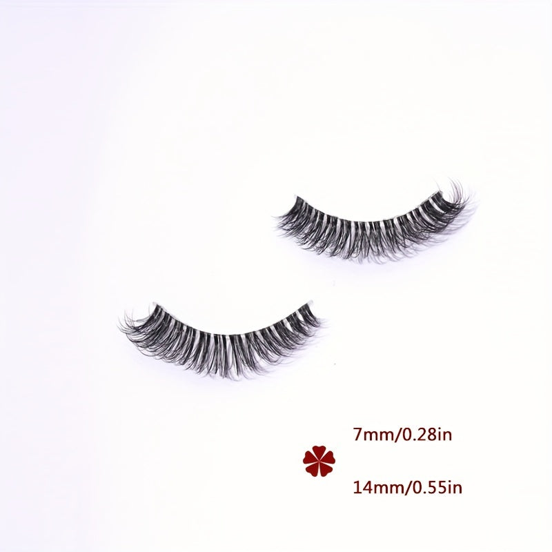 💋 Conjunto 7 Pares de Pestanas Postiças Naturais — Olhar que hipnotiza, leve como um beijo