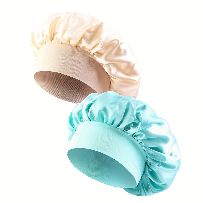 💋 Conjunto 2 Toucas de Dormir com Aba Larga — Proteção e conforto para o teu cabelo