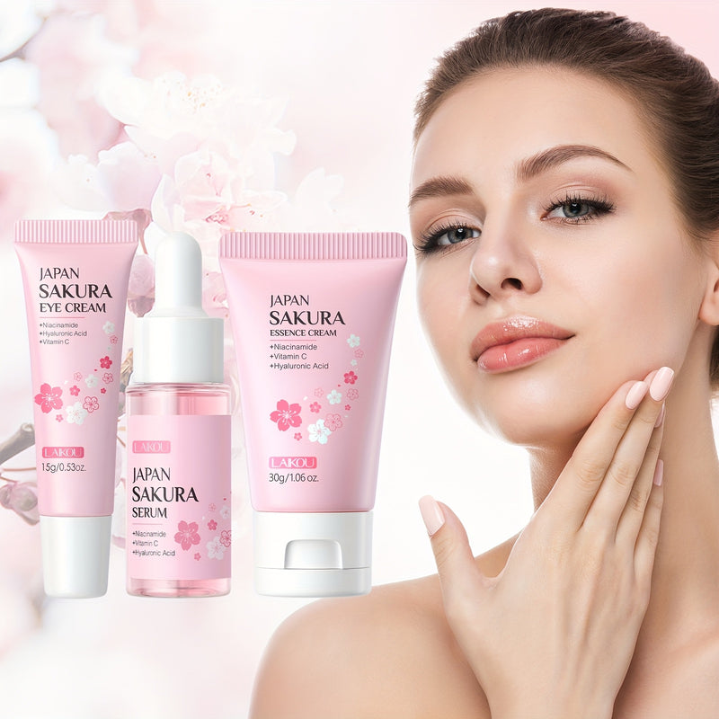 💋 Kit de Cuidados de Pele LAIKOU Sakura — Beleza em cada pétala, frescura em cada toque