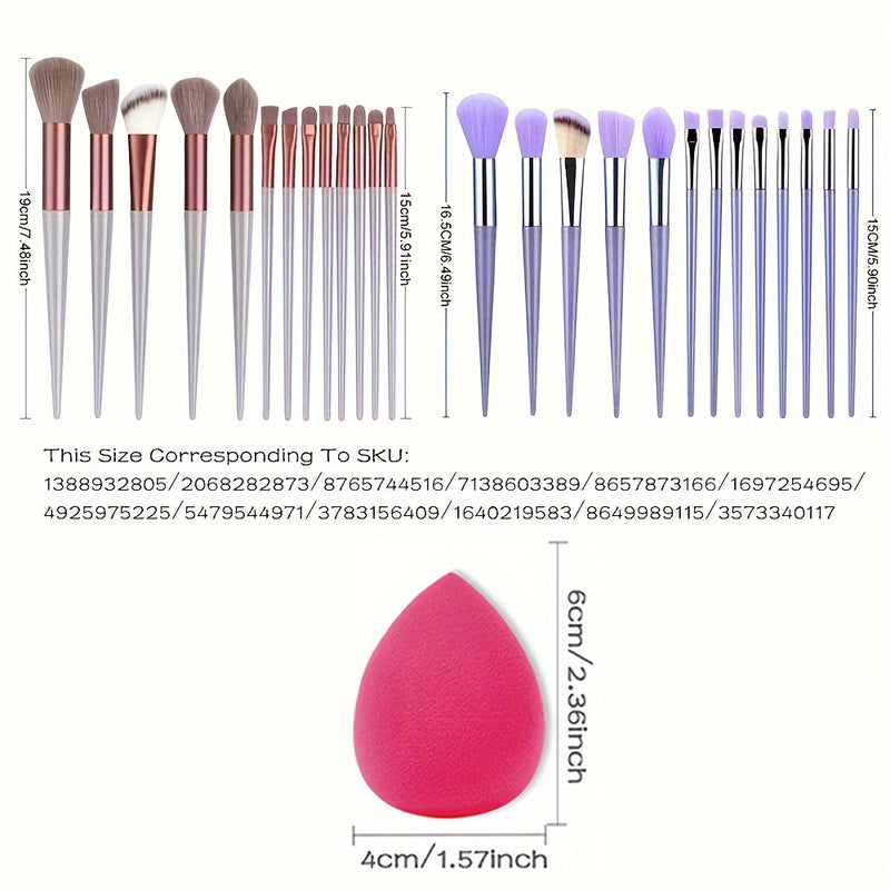 💋 Conjunto de Pincéis de Maquilhagem Profissional — Suavidade, precisão e elegância