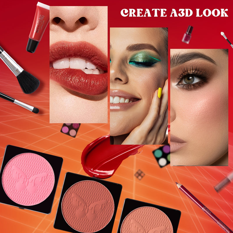 💋 Kit de Maquilhagem Completo com Bolsa e Espelho — Tudo o que precisas para brilhar em qualquer ocasião