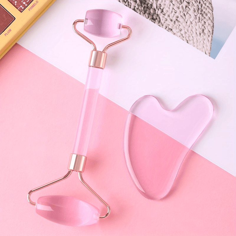💋 Kit de Massagem Facial Jade Roller & Gua Sha — Beleza que flui naturalmente