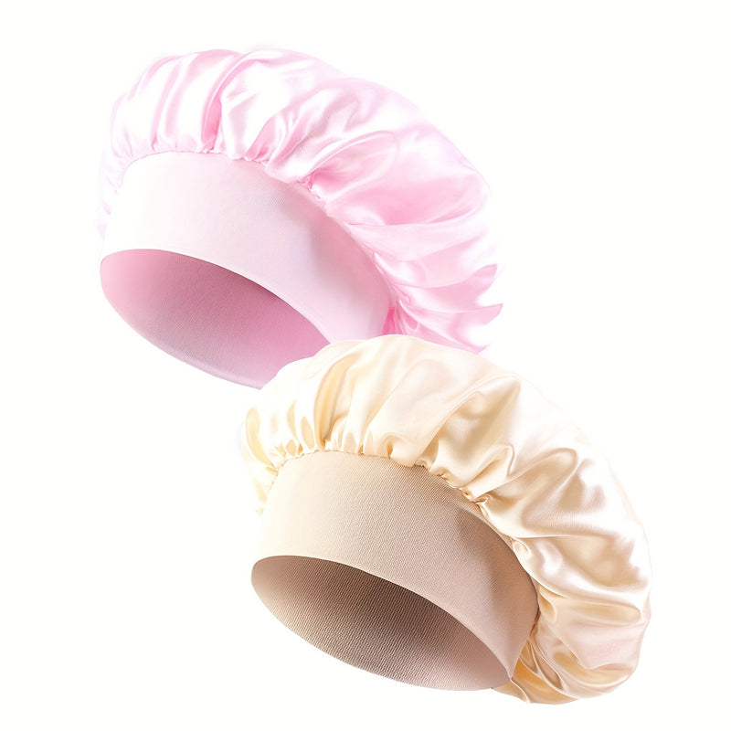 💋 Conjunto 2 Toucas de Dormir com Aba Larga — Proteção e conforto para o teu cabelo