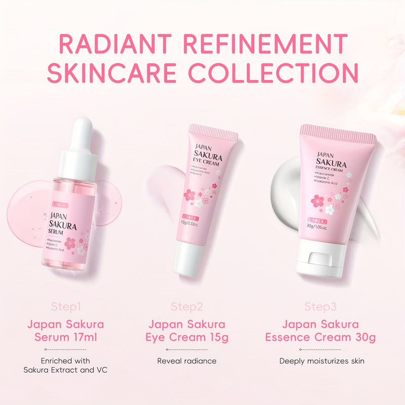 💋 Kit de Cuidados de Pele LAIKOU Sakura — Beleza em cada pétala, frescura em cada toque