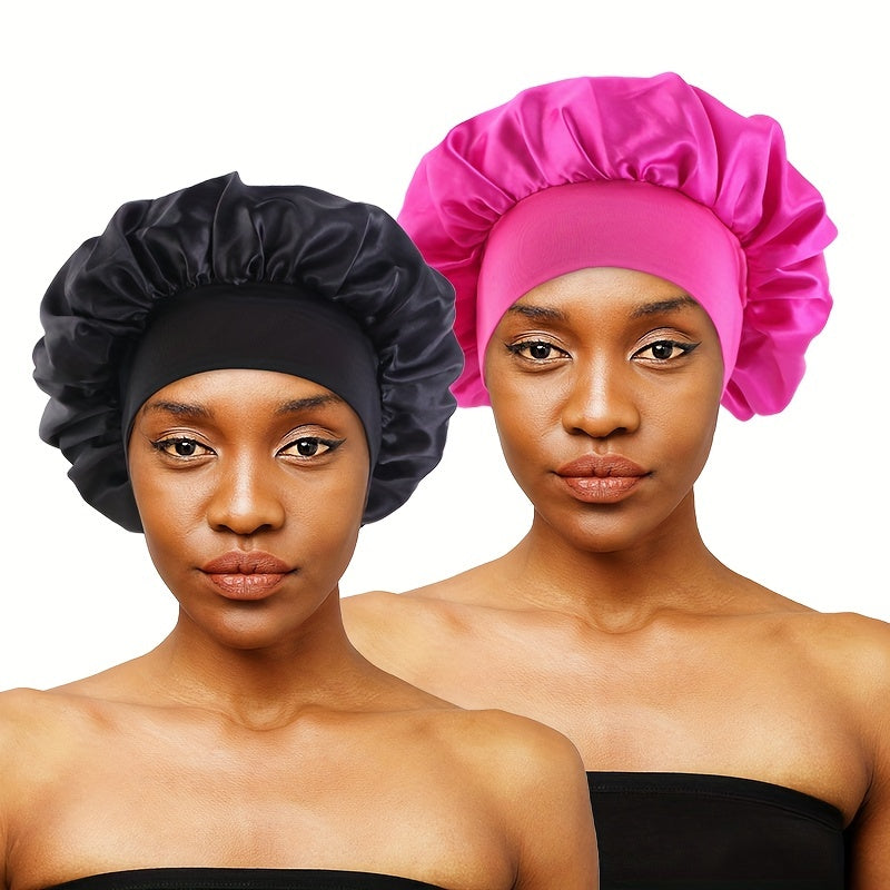 💋 Conjunto 2 Toucas de Dormir com Aba Larga — Proteção e conforto para o teu cabelo