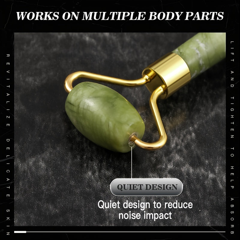 💋 Kit de Massagem Facial Jade Roller & Gua Sha — Beleza que flui naturalmente