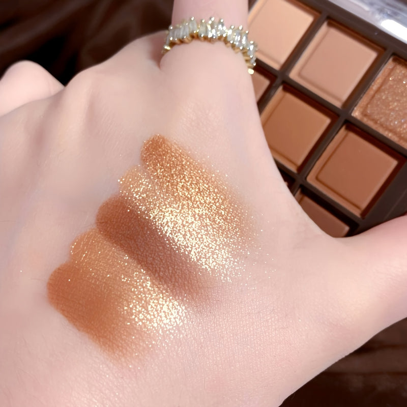💋 Paleta de Sombras Chocolate (9 Cores) — Tons quentes e irresistíveis para qualquer ocasião