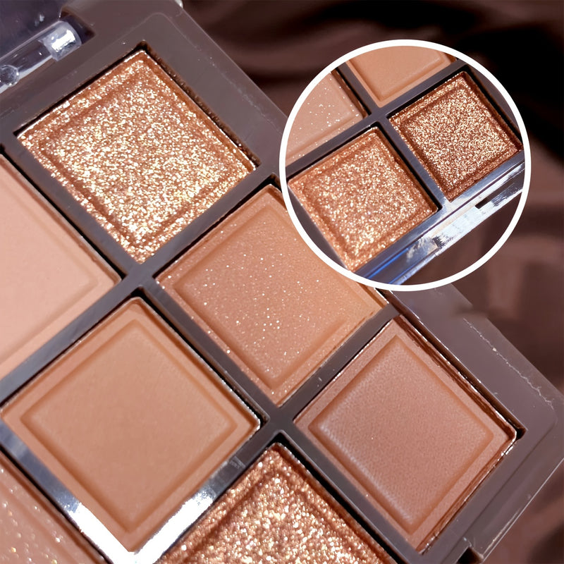 💋 Paleta de Sombras Chocolate (9 Cores) — Tons quentes e irresistíveis para qualquer ocasião