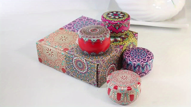 💋 Conjunto de Velas Perfumadas Mandala Bohemian — Aroma, elegância e bem-estar em cada chama