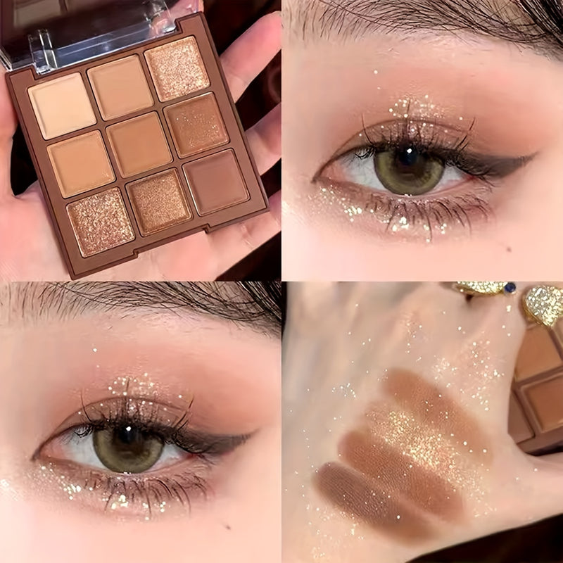 💋 Paleta de Sombras Chocolate (9 Cores) — Tons quentes e irresistíveis para qualquer ocasião