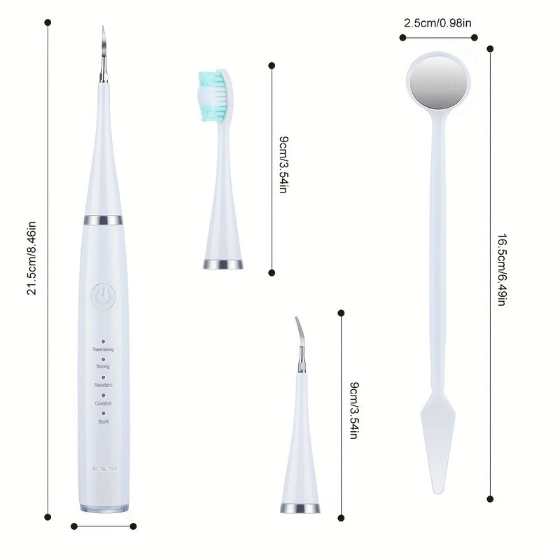 💋 Kit Elétrico de Higiene Dental 6 em 1 — Tecnologia e cuidado para o teu sorriso